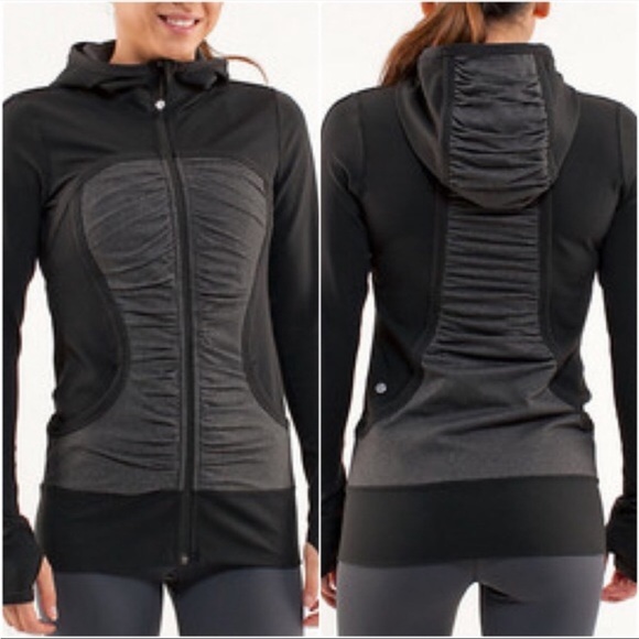 lululemon athletica Jackets & Blazers - Lululemon Pure Balance jacket in black and gray size 6 zip up